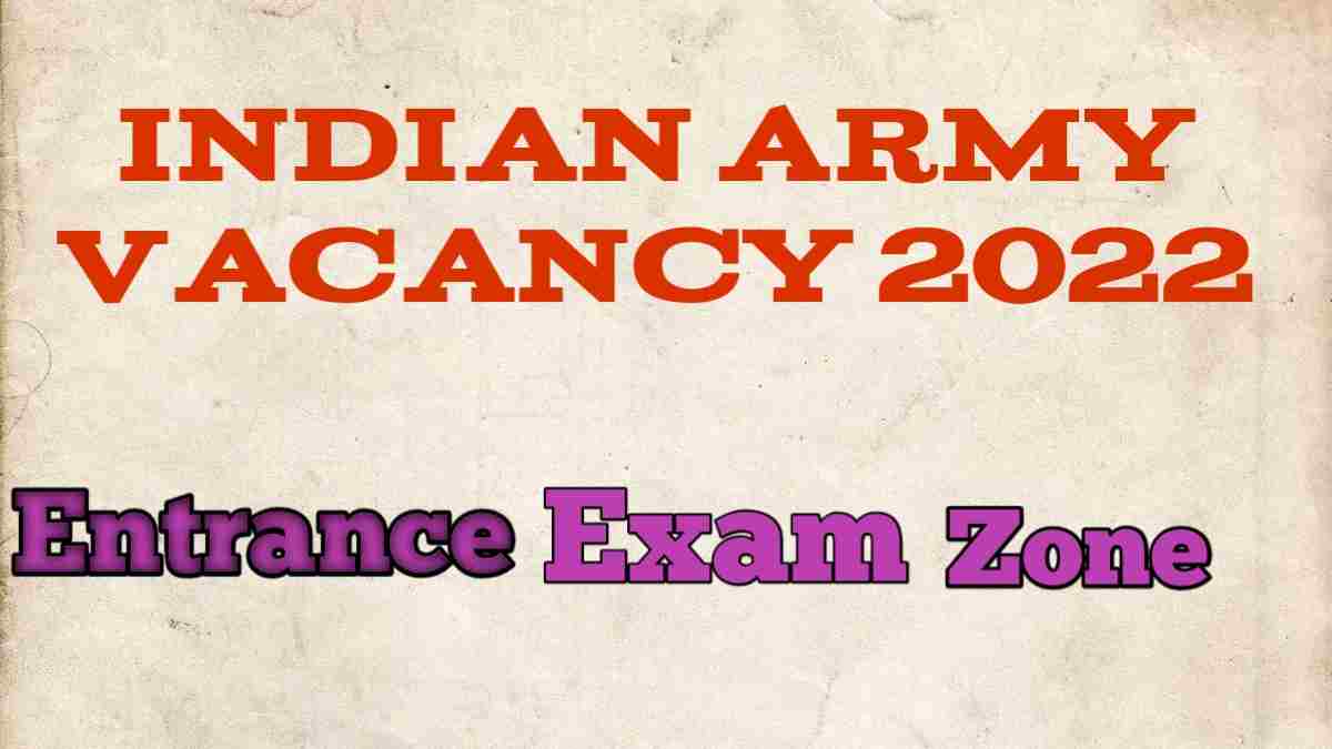 Indian army vacancy 2022